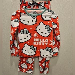 Hello Kitty Red and White Kids Pajama Set with Mint Accents